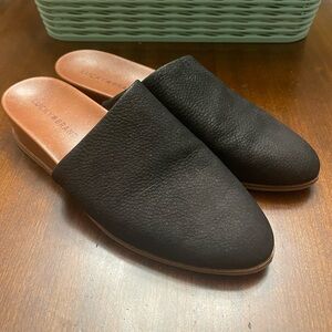 Lucky Brand Black Leather Mules